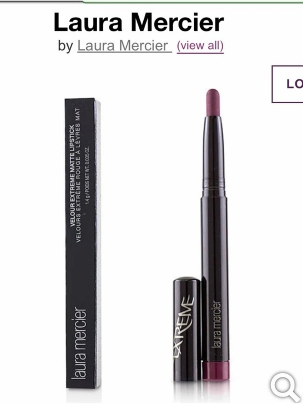 laura mercier FATALE Velvet Extreme Matte Lipstick Stick — Mauve Plum